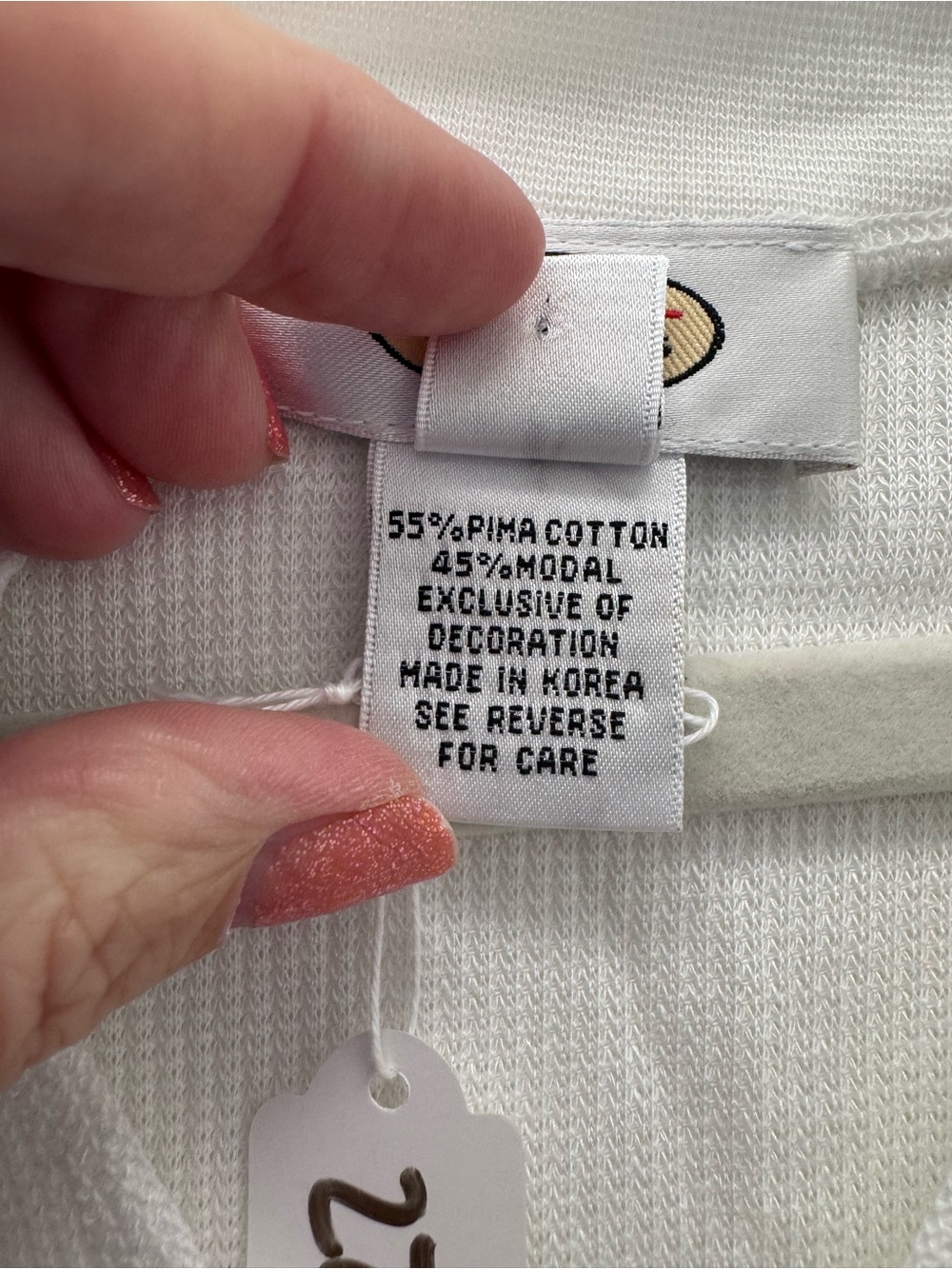 Talbots White Notch-Neck Long Sleeve Tee - Women's - Picture 3 of 5